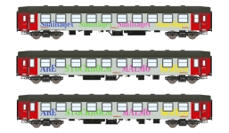 LEMKE Collection 25500 - N - 3-tlg. Set Liegewagen Snälltaget, DSB, Ep. V-VI